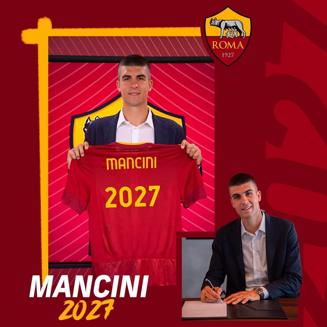 Roma, le parole di Mancini dopo il rinnovo: “Una decisione che rafforza il mio grande legame con il club” – VIDEO